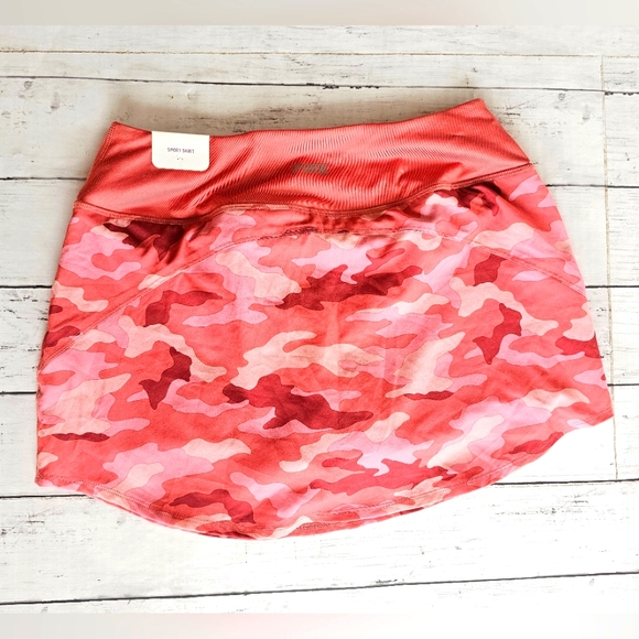 NEW Victoria's Secret PINK Sporty Camo Peach/Coral Skort Skirt Shorts Size Small - Picture 3 of 10